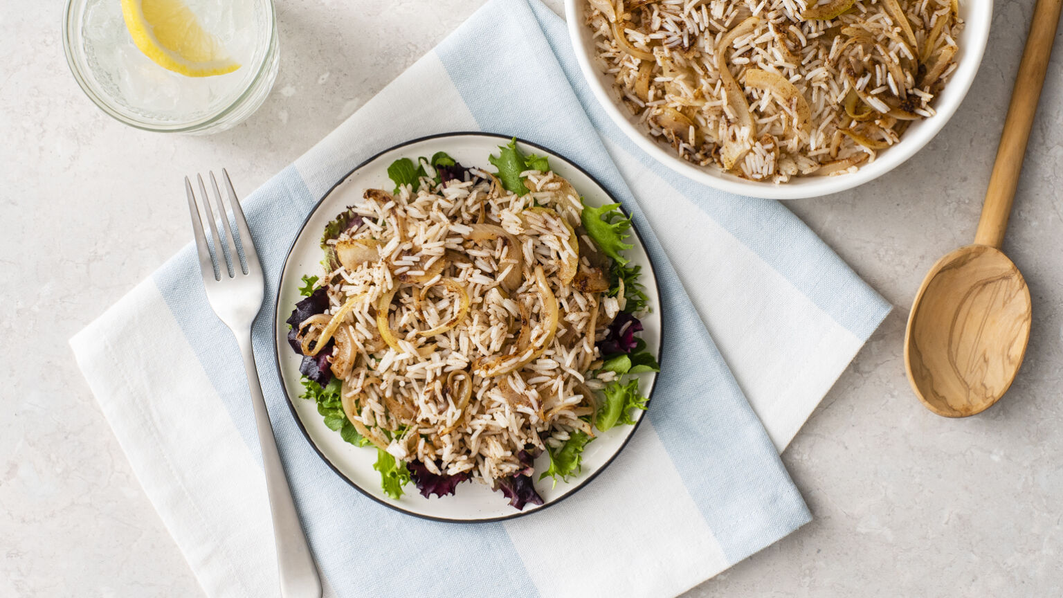 Aromatic Onion Rice Pilaf