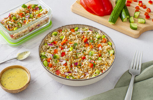 edamame brown rice lentil salad