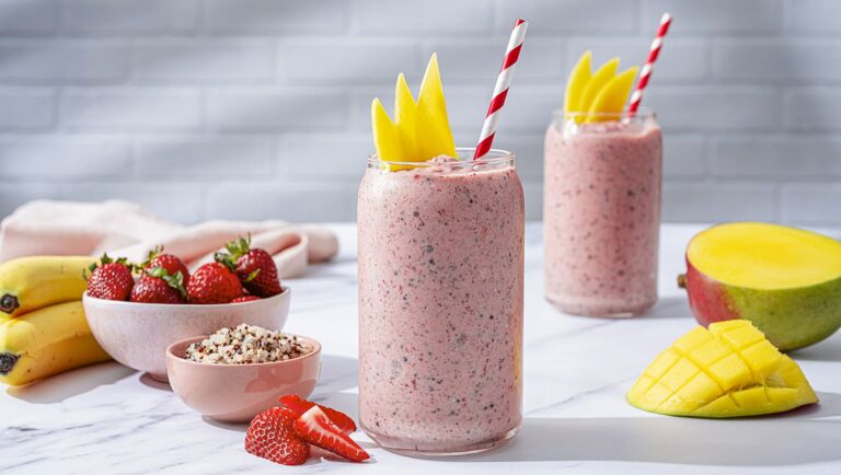 Strawberry Banana Mango Smoothie