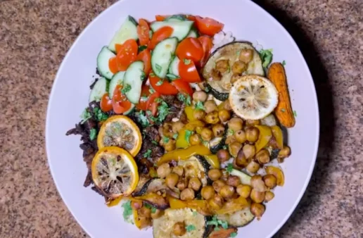 roasted vegetable pearl couscous bowl recipe